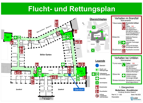 Flucht- u. Rettungsplan 1.OG - IB März